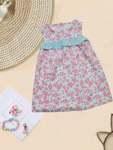 Baby Girl Short-Sleeved Floral Dress For Summer, With Soft, Comfortable, And Cool Fabrics, In A Pastoral Style That Is Elegant, Simple, And Fashionable.